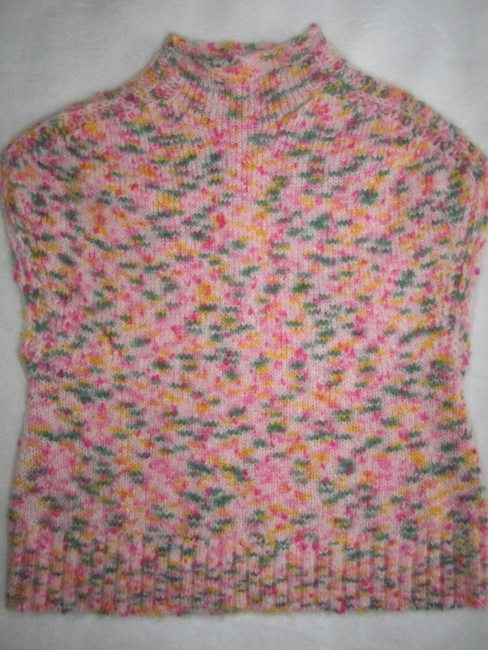 ANN MASHBURN Multicolor Mohair Merino Blend Sleeveless Sweater Women’s Small - Picture 2 of 10